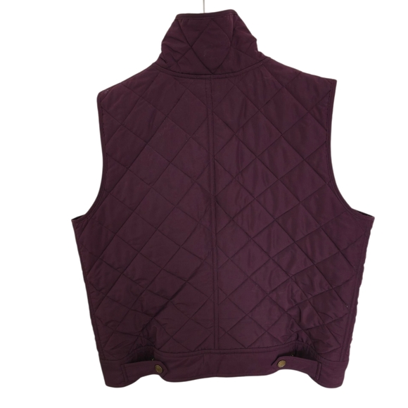 Lauren Ralph Lauren Women's Quilted Vest Full Zip Burgundy Size Large - Picture 3 of 17